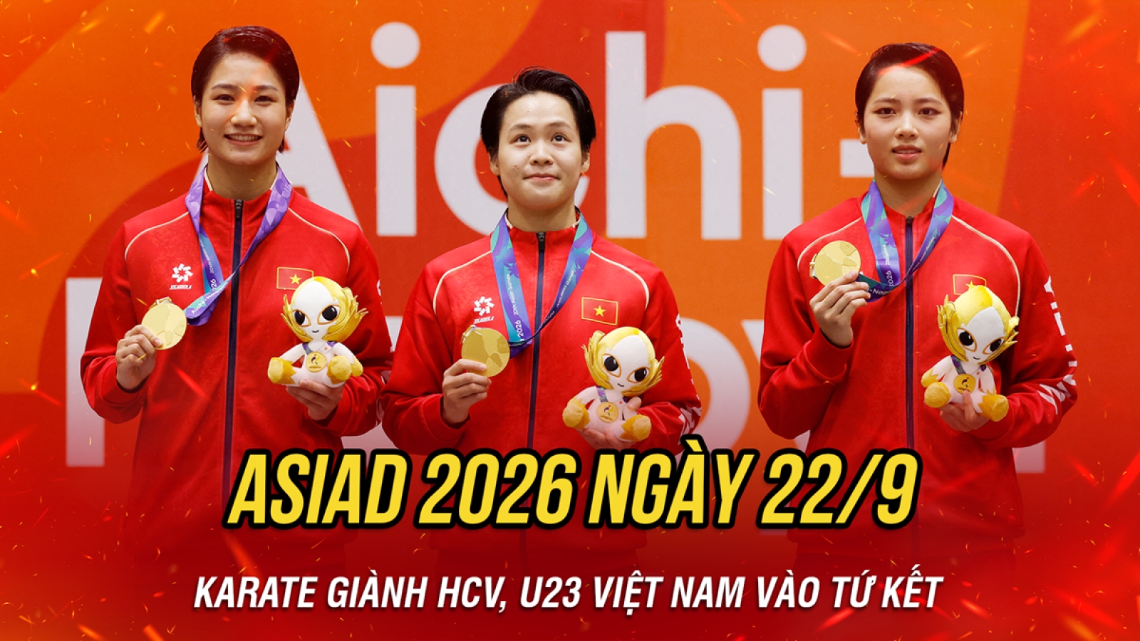 ASIAD 2026 ngày thi đấu 22/9: Karate giành HCV, U23 Việt Nam vào tứ kết