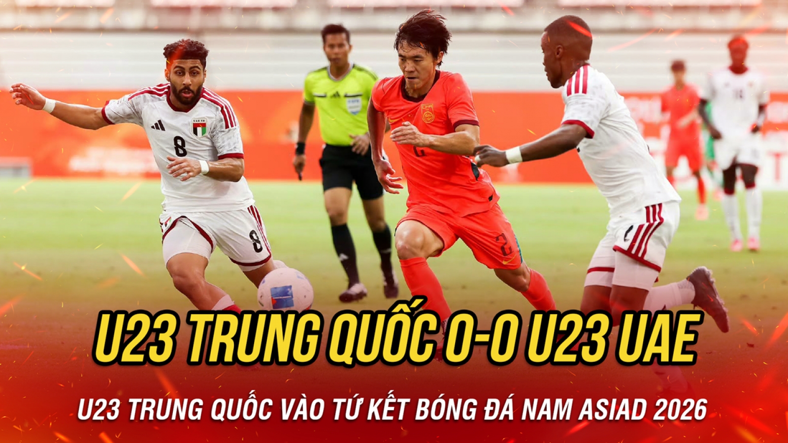 Kết quả bóng đá ASIAD 2026 hôm nay 23/9: U23 Trung Quốc vào tứ kết