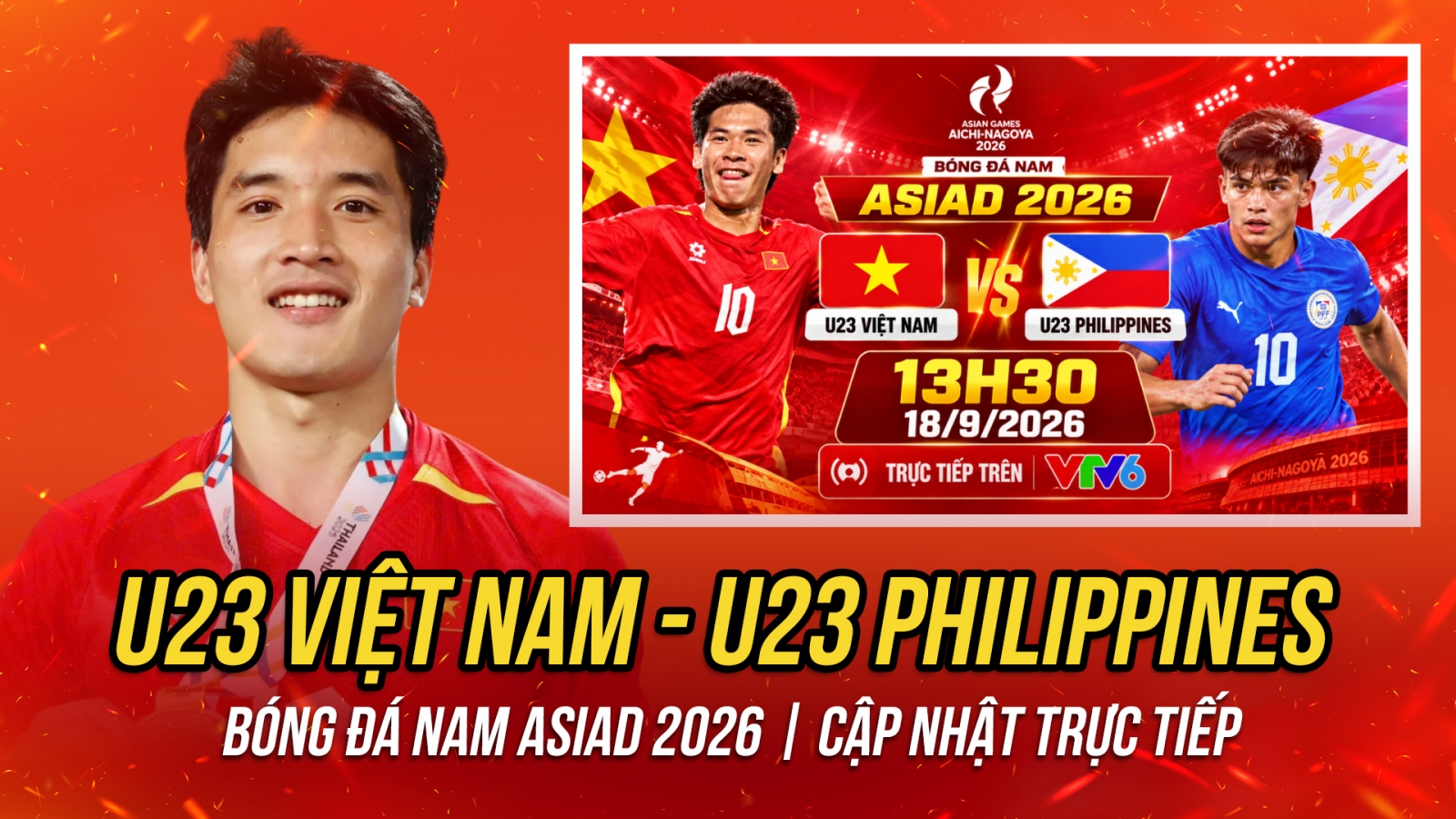 Trực tiếp U23 Việt Nam 0-0 U23 Philippines: Ngọc Mỹ đá chính
