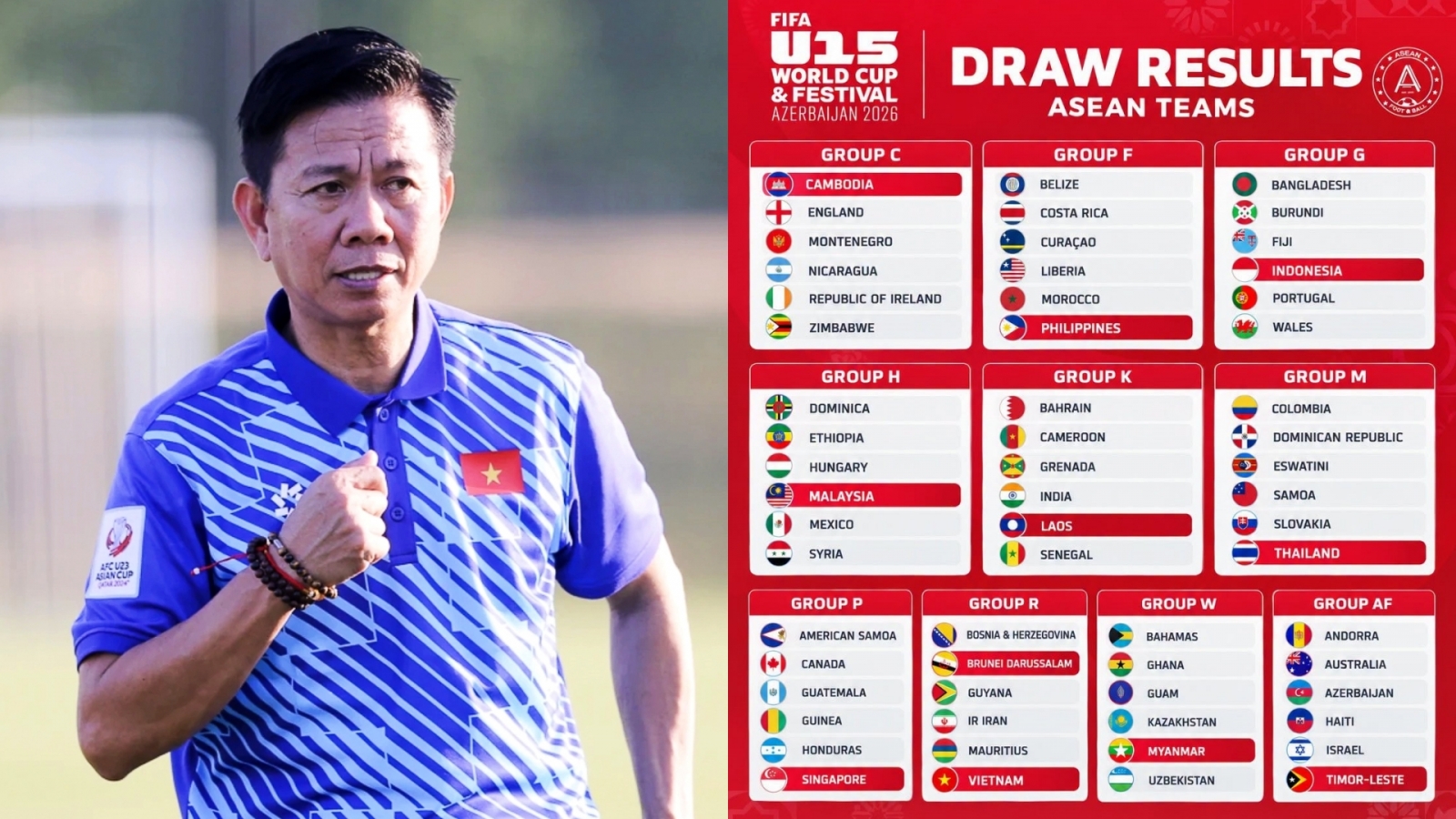 Đại diện bóng đá Việt Nam đối đầu Brunei ở World Cup
