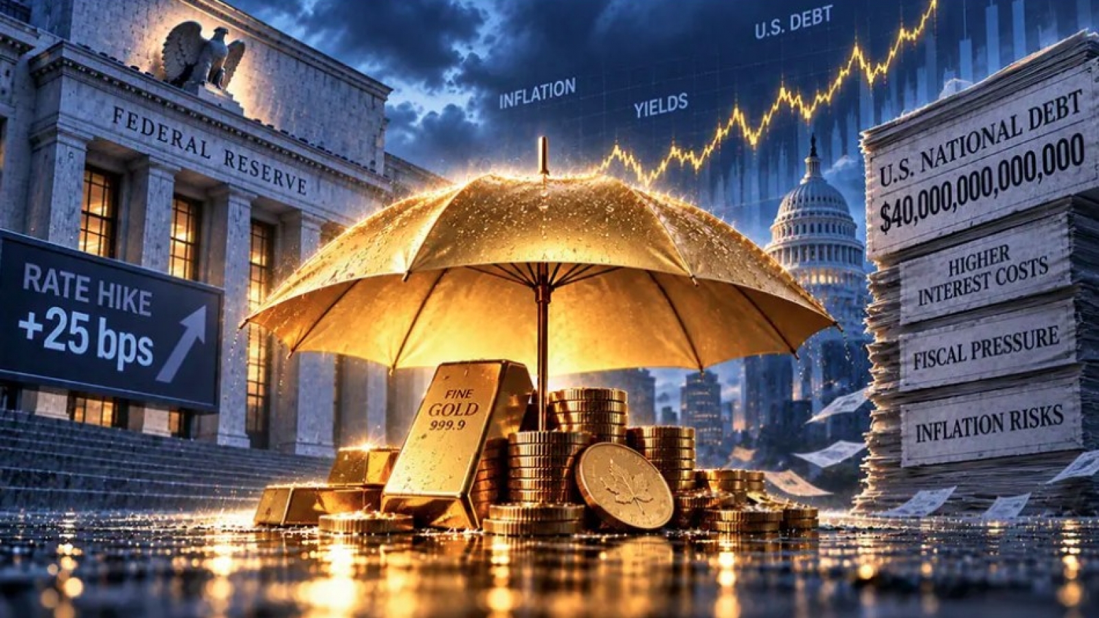 Vì sao lãi suất USD tăng không duy trì được sức ép lên giá vàng?