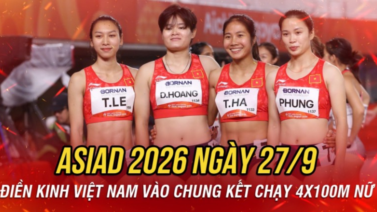 Vietnam track and field team reaches women's 4x100m final at ASIAD 2026