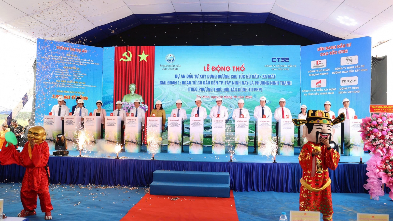 Tây Ninh động thổ cao tốc Gò Dầu – Xa Mát hơn 10.000 tỷ đồng