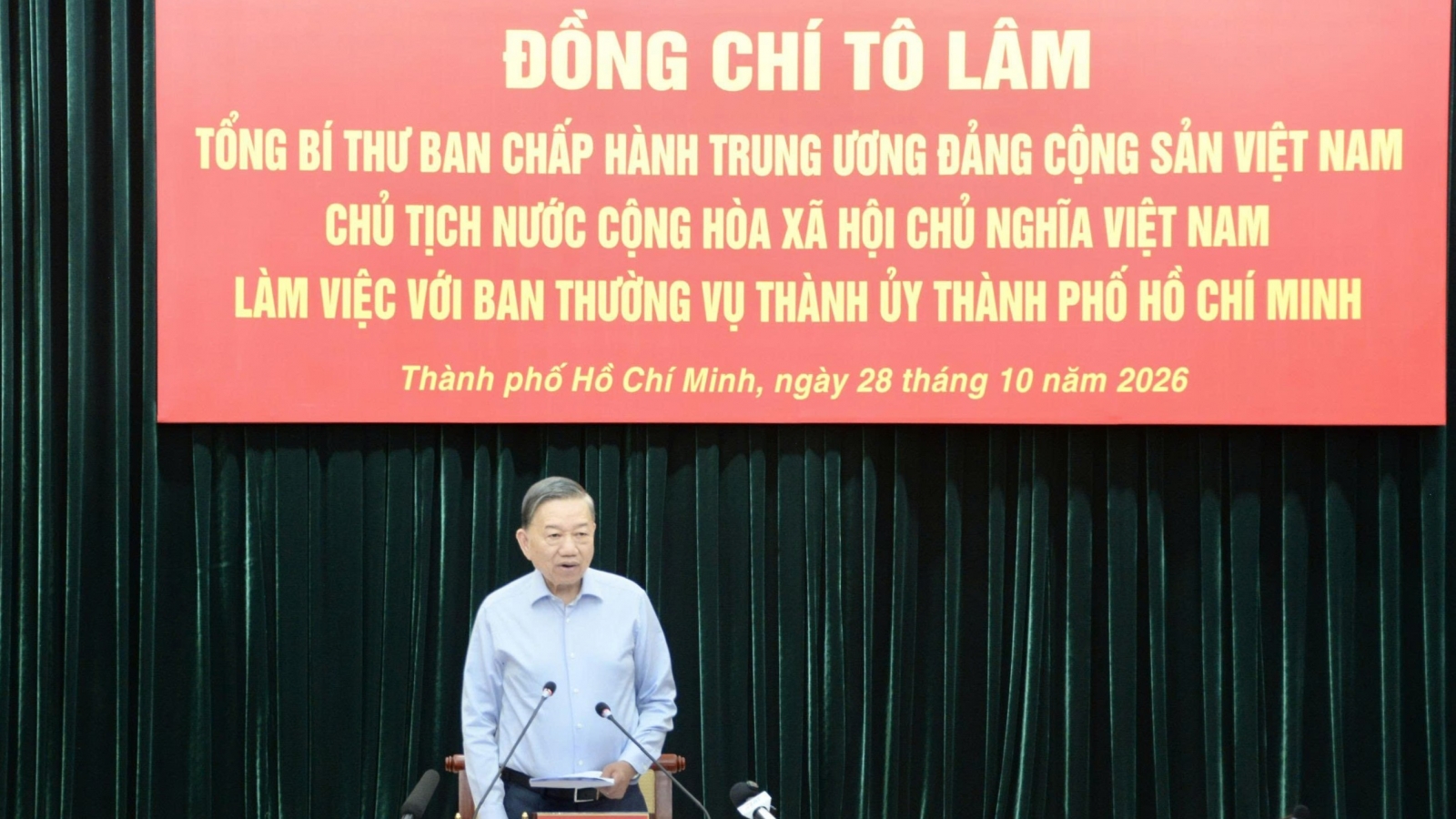 Tổng Bí thư, Chủ tịch nước Tô Lâm làm việc với Ban Thường vụ Thành ủy TP.HCM