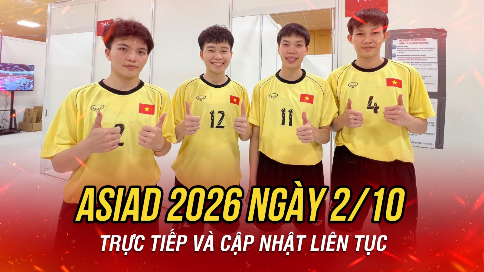 Trực tiếp ASIAD 2026 ngày thi đấu 2/10: Cầu mây Việt Nam đoạt vé vào chung kết