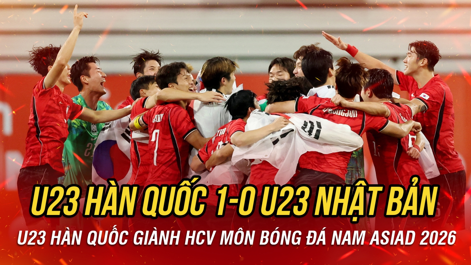 Vượt qua U23 Nhật Bản, U23 Hàn Quốc giành HCV bóng đá nam ASIAD 2026