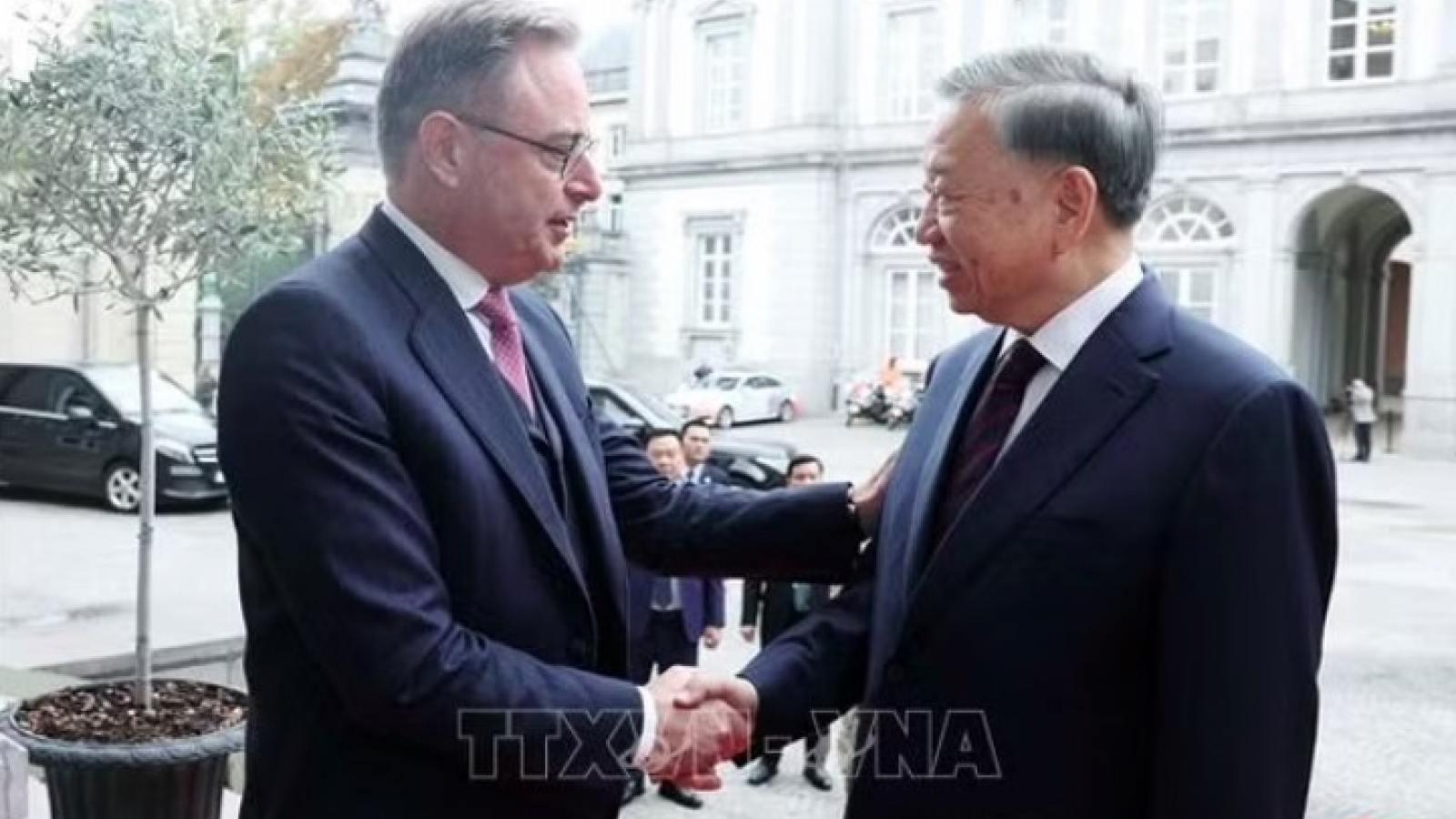 Belgian PM chairs welcoming ceremony for Vietnam’s top leader To Lam