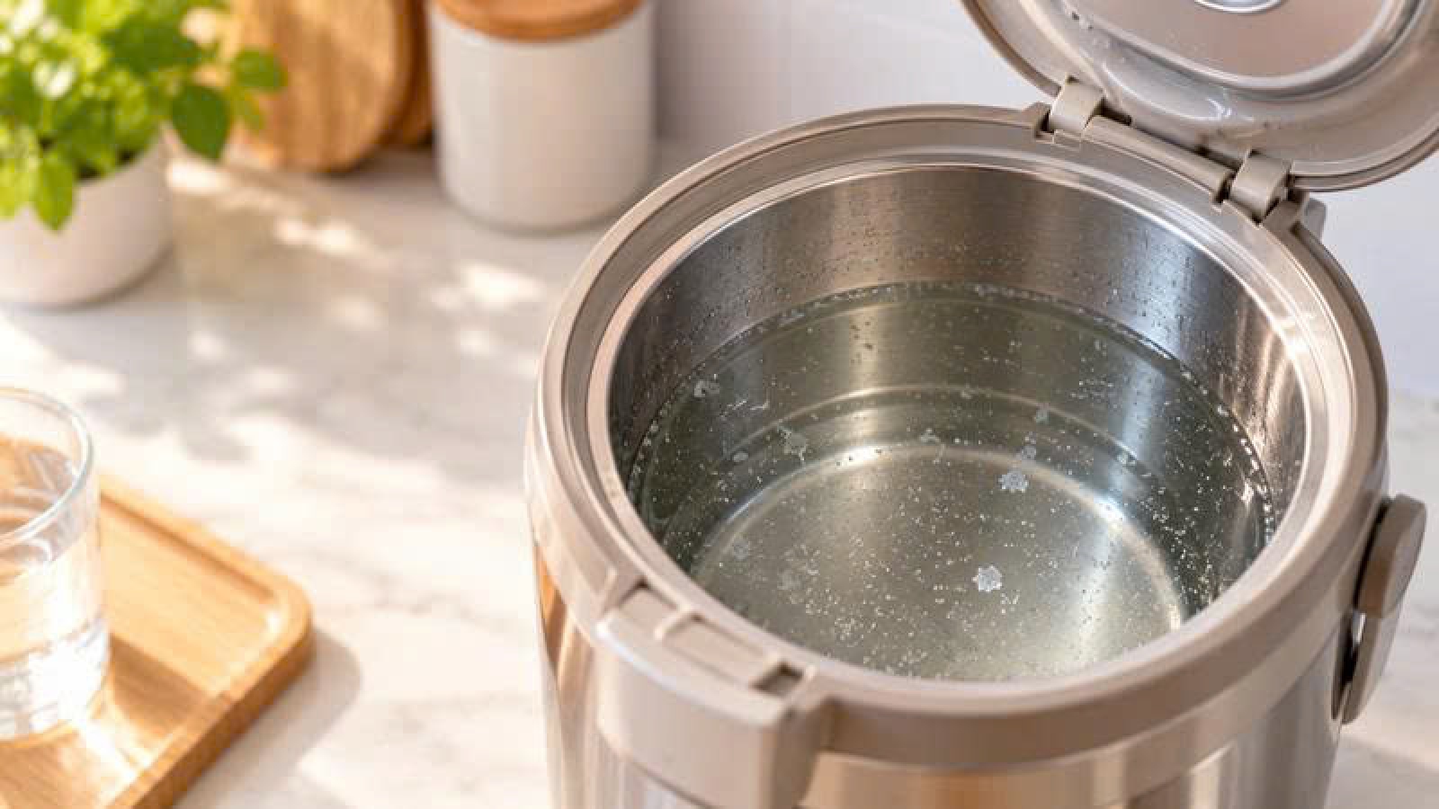 Những mảnh li ti trong bình thủy: Cặn khoáng hay dấu hiệu bình đang xuống cấp?