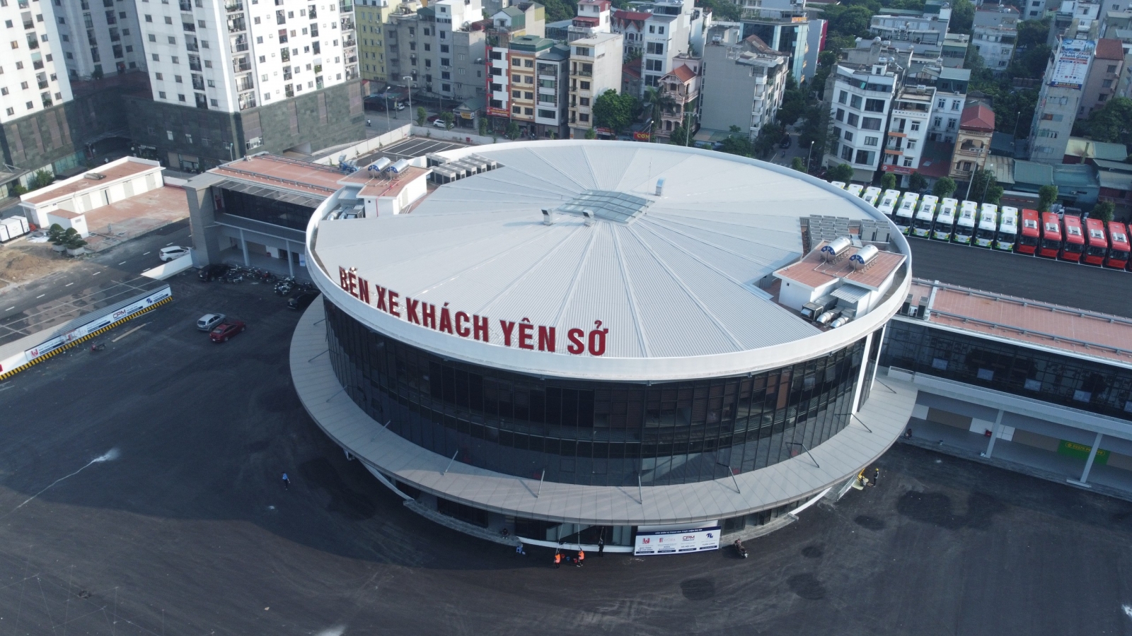 Khám phá bến xe Yên Sở với tòa nhà điều hành 3 tầng nổi và tầng hầm 6.000m²