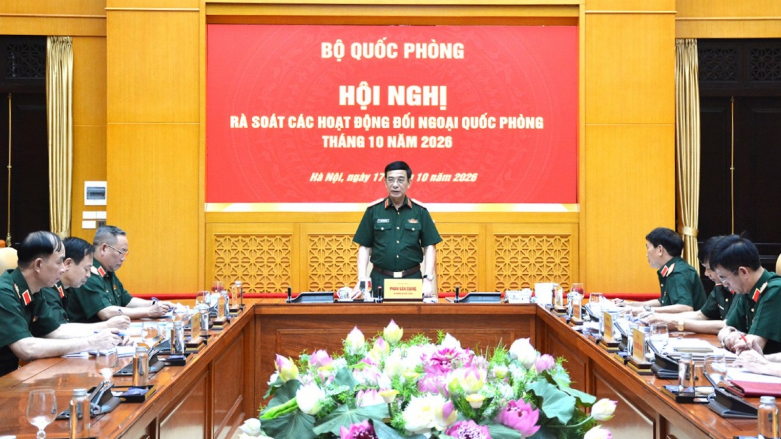 Đại tướng Phan Văn Giang chỉ đạo công tác đối ngoại quốc phòng tháng 10/2026