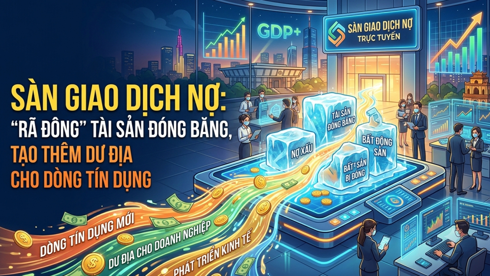 Sàn giao dịch nợ: "Rã đông" tài sản đóng băng, tạo thêm dư địa cho dòng tín dụng