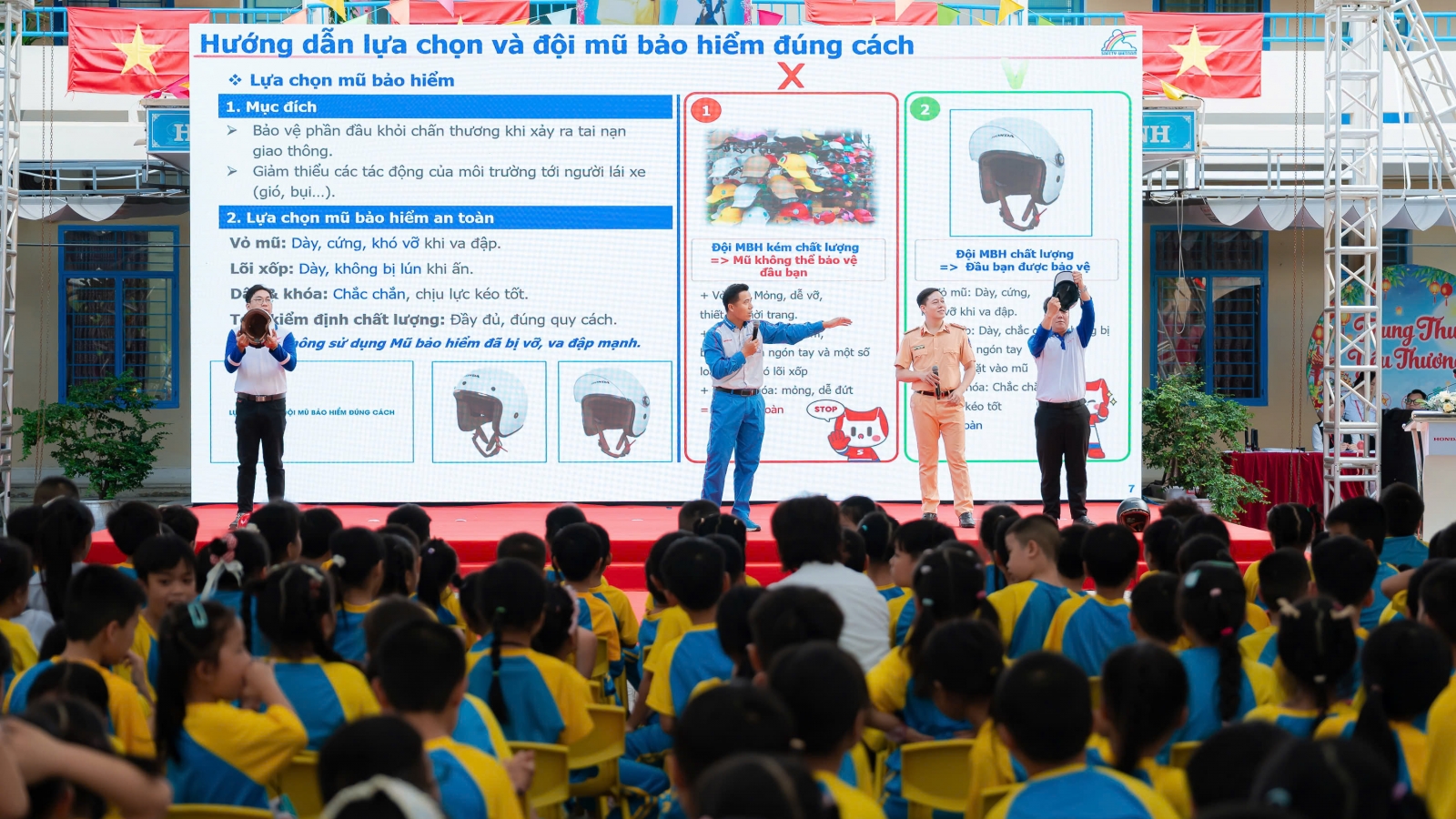 Honda Việt Nam trang bị kỹ năng giao thông an toàn cho học sinh miền Trung