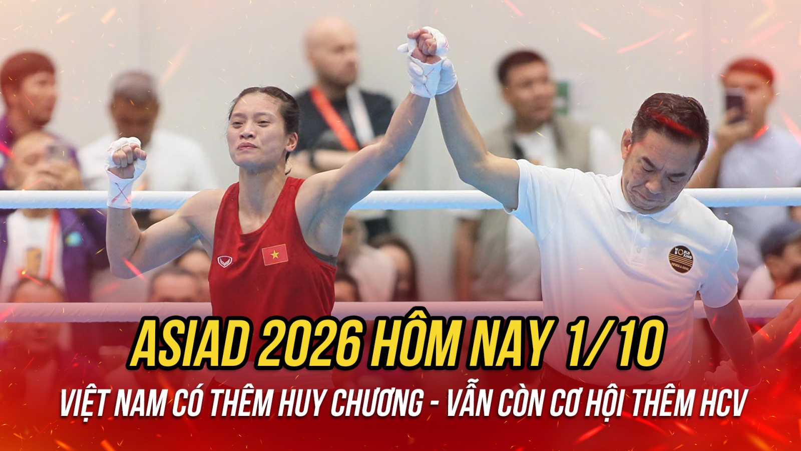ASIAD 2026 hôm nay 1/10: Việt Nam giành thêm 1 huy chương
