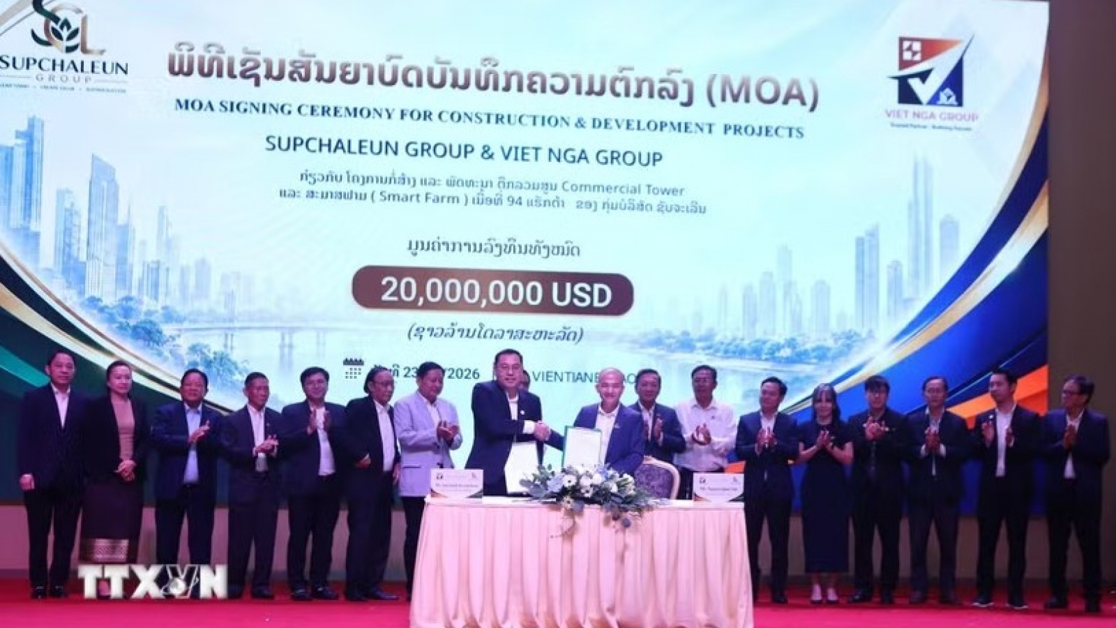 Lao, Vietnamese firms sign US$30 million real estate and smart farm deals