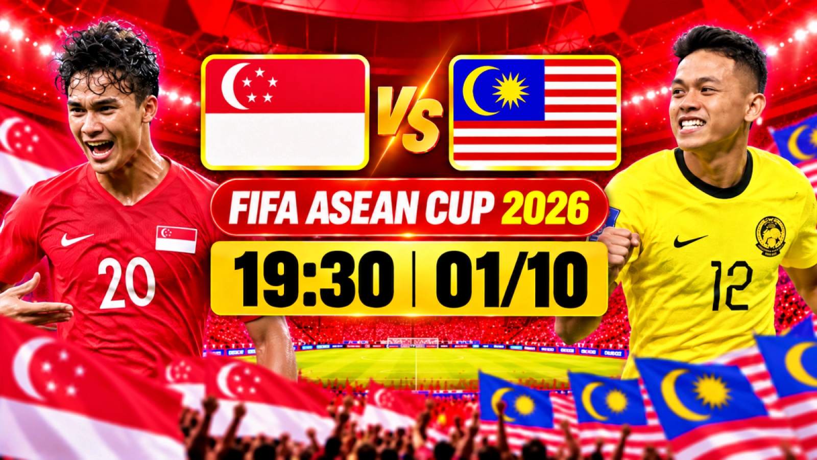 Lịch sử đối đầu Singapore vs Malaysia trước FIFA ASEAN Cup 2026