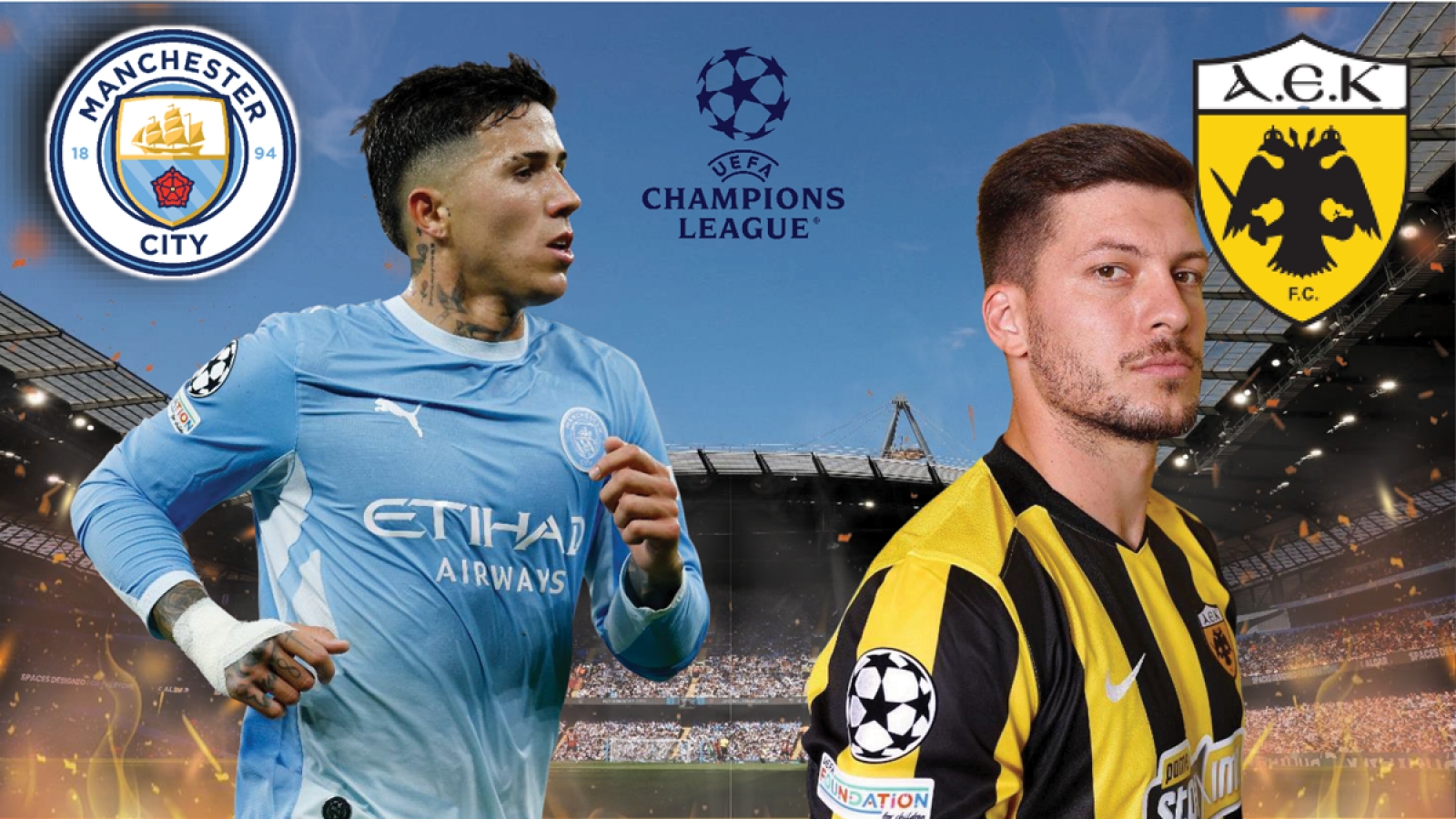Dự đoán kết quả và đội hình ra sân trận Man City vs AEK Athens