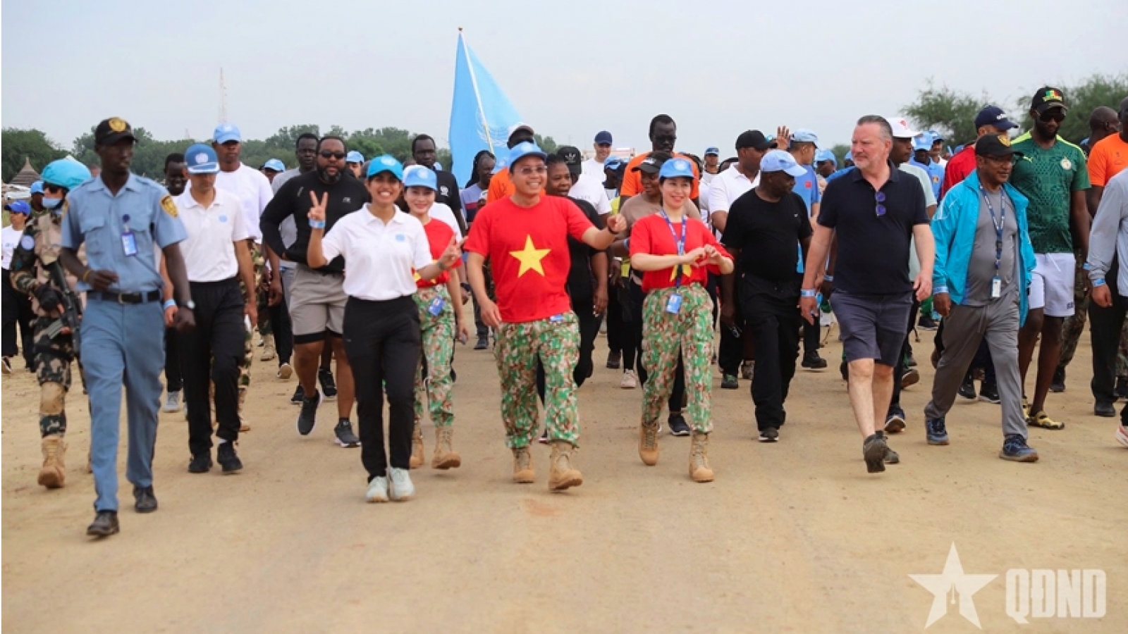 Vietnam's Engineering Unit Rotation 5 joins peace walk in Abyei