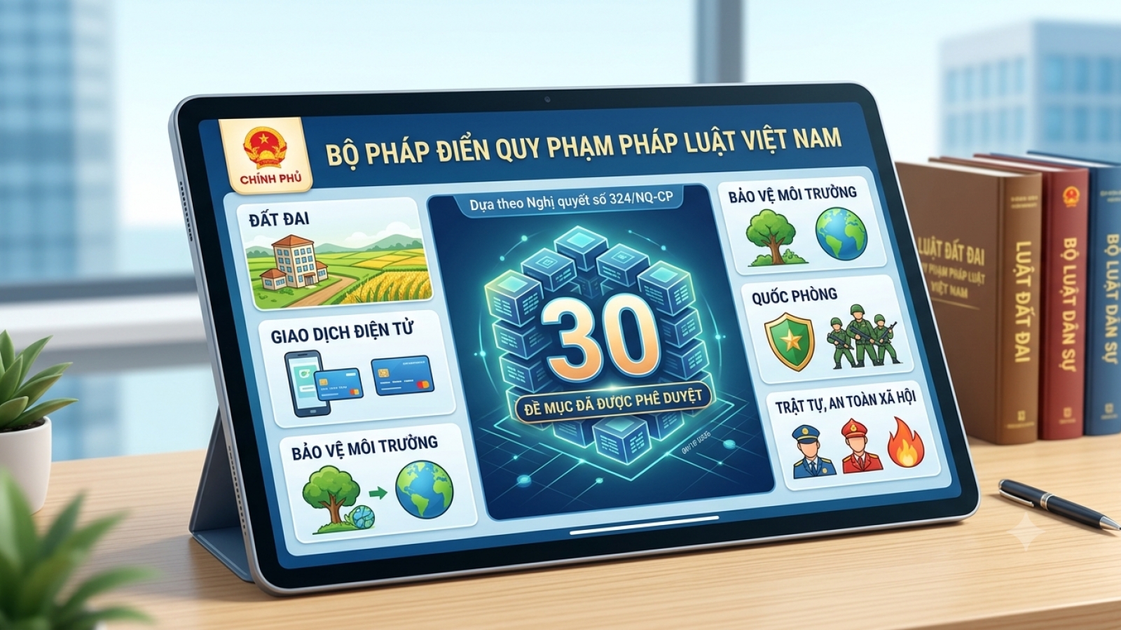 Phê duyệt kết quả pháp điển hệ thống quy phạm pháp luật đối với 30 đề mục