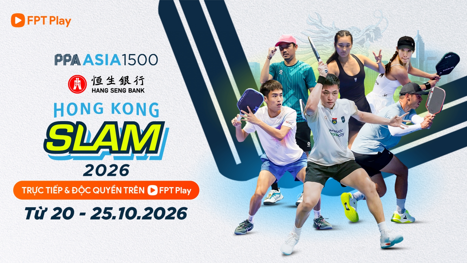 Dàn sao pickleball Việt Nam tranh tài tại PPA Tour Asia 1500 Hong Kong Slam 2026