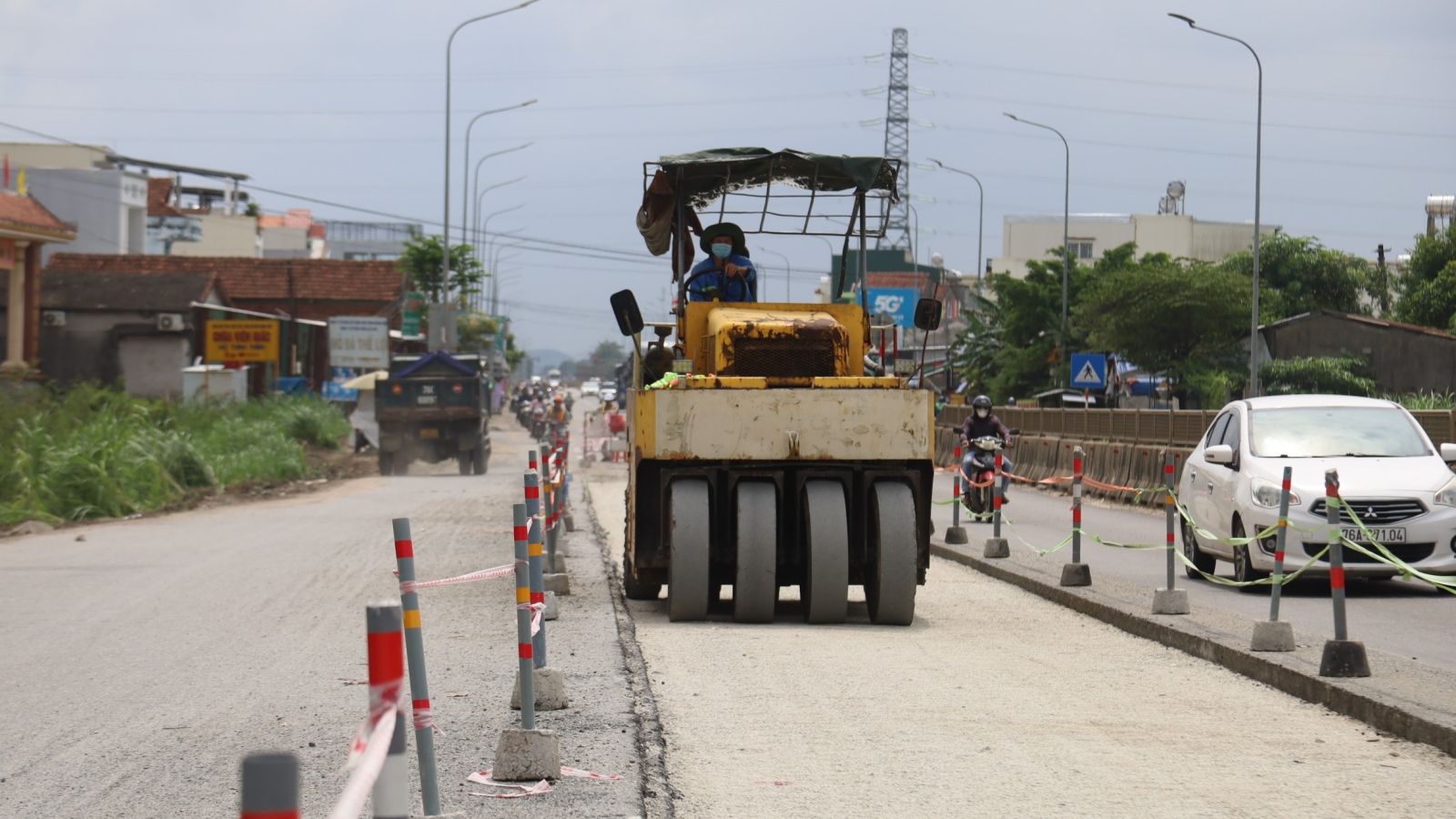 Sau phản ánh của VOV, nhà thầu khẩn trương hoàn thiện sửa chữa Quốc lộ 1A