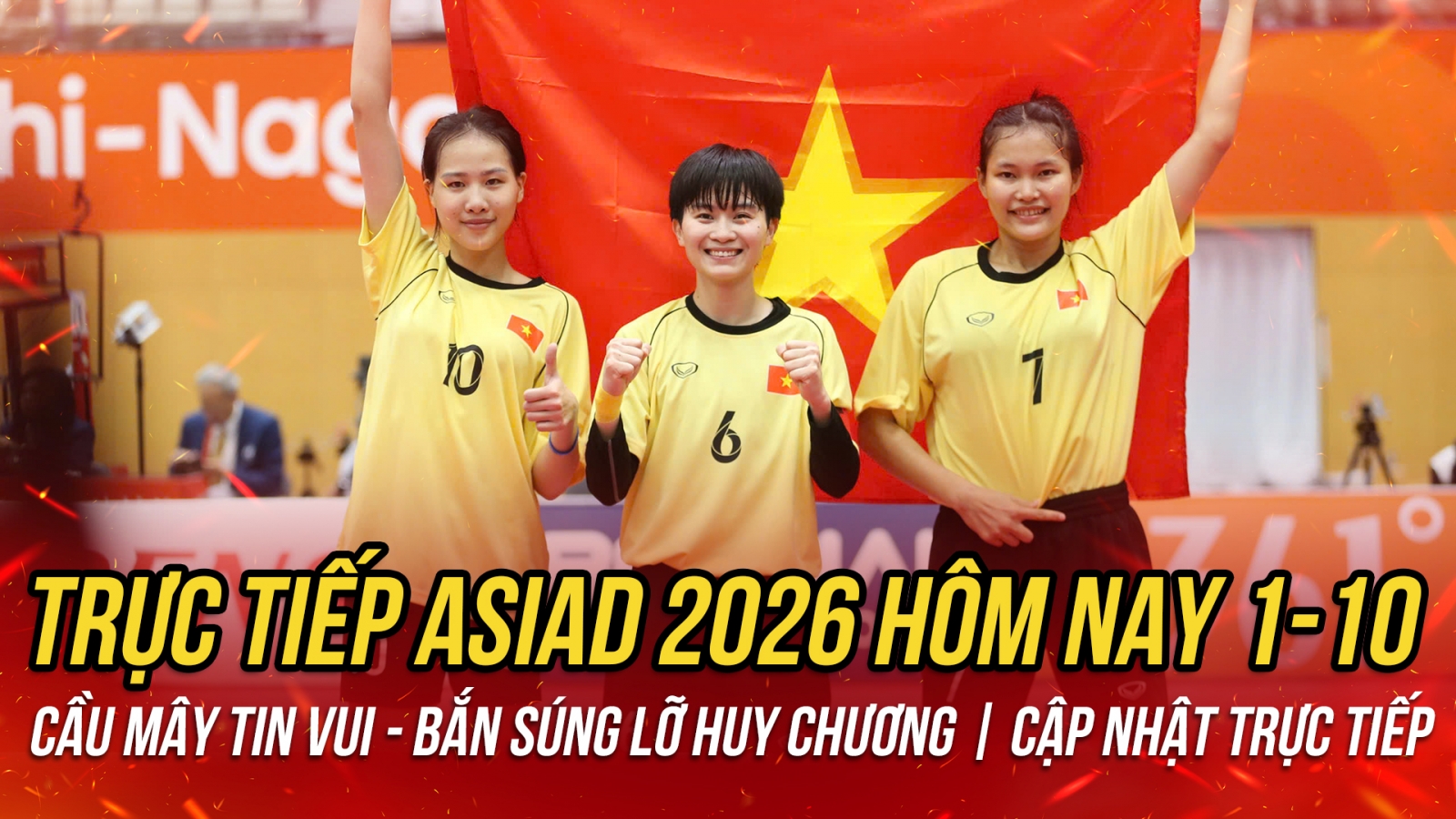 Trực tiếp ASIAD 2026 hôm nay 1/10: Cầu mây báo tin vui, bắn súng trượt huy chương