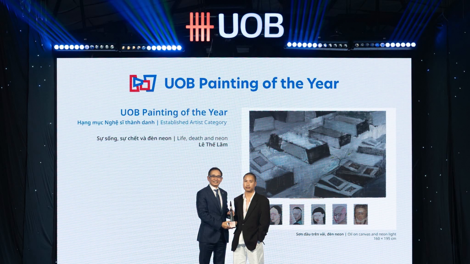 “Life, Death and Neon” wins UOB Painting of the Year 2026 in Vietnam