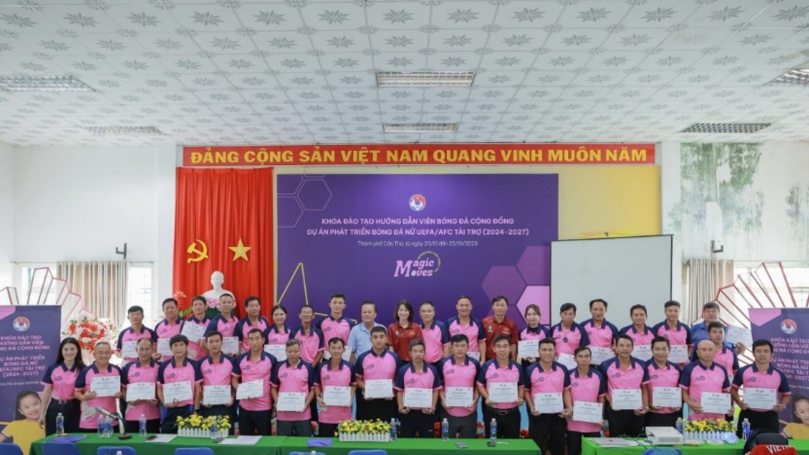 UEFA and AFC-supported grassroots football training course concludes in Can Tho