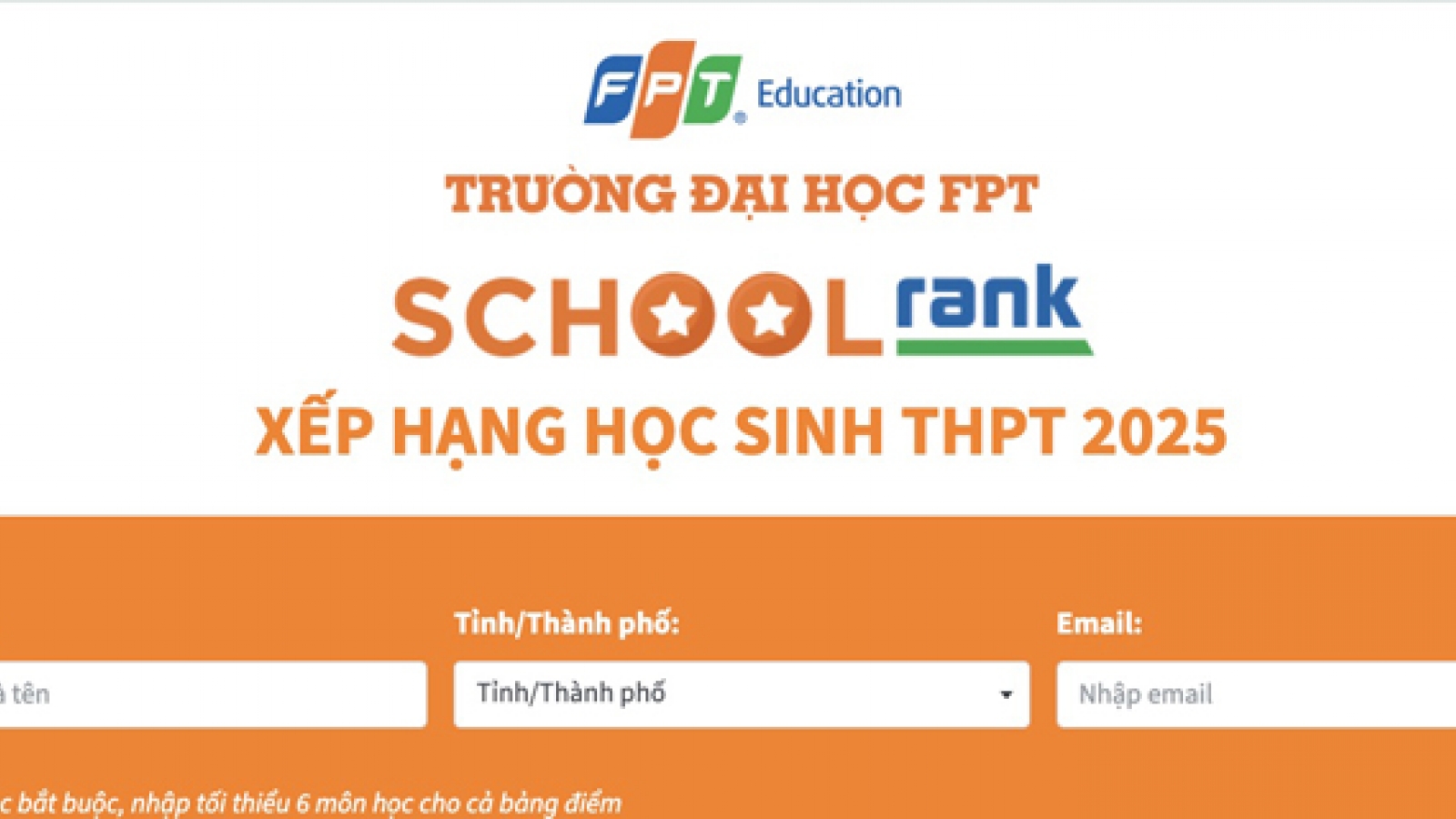 Chính thức mở công cụ SchoolRank 2025: Học sinh nhanh tay nhập điểm xem xếp hạng
