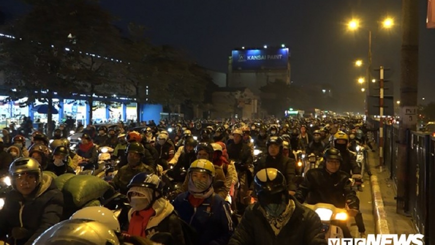 Entrances to city centre gridlocked after New Year holidays