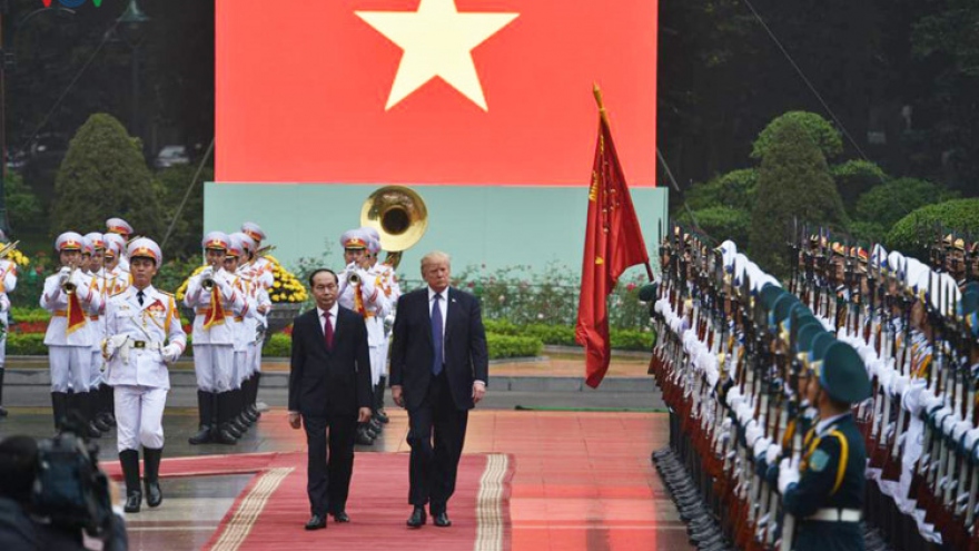 Official welcoming ceremony for US President Donald Trump