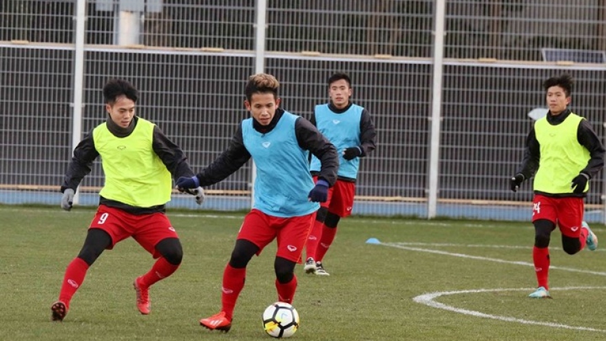 Vietnam U23s in light training before Australia match