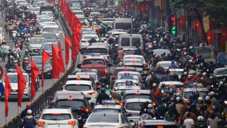 Gridlock in Hanoi’s streets in the last working day of lunar year