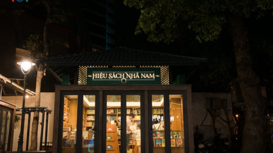 Peaceful book street in Hanoi