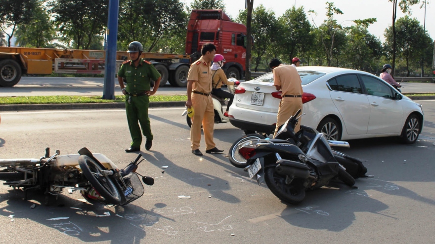 Nearly 83% of road accidents in Saigon involve motorbikes
