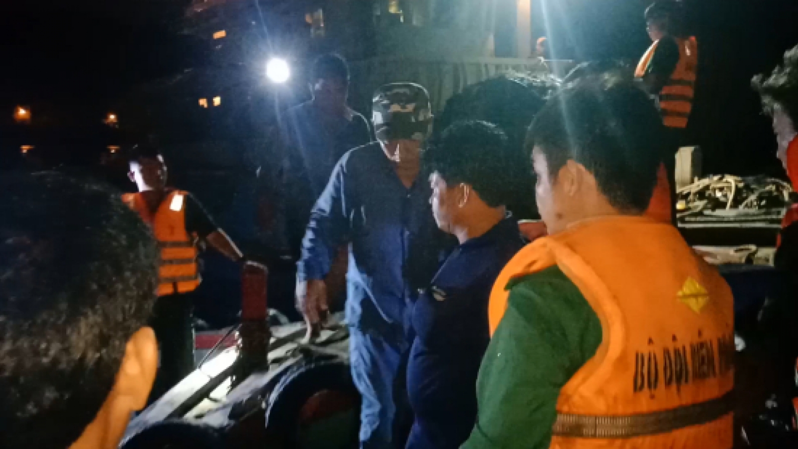 Fishermen rescued following ship collision