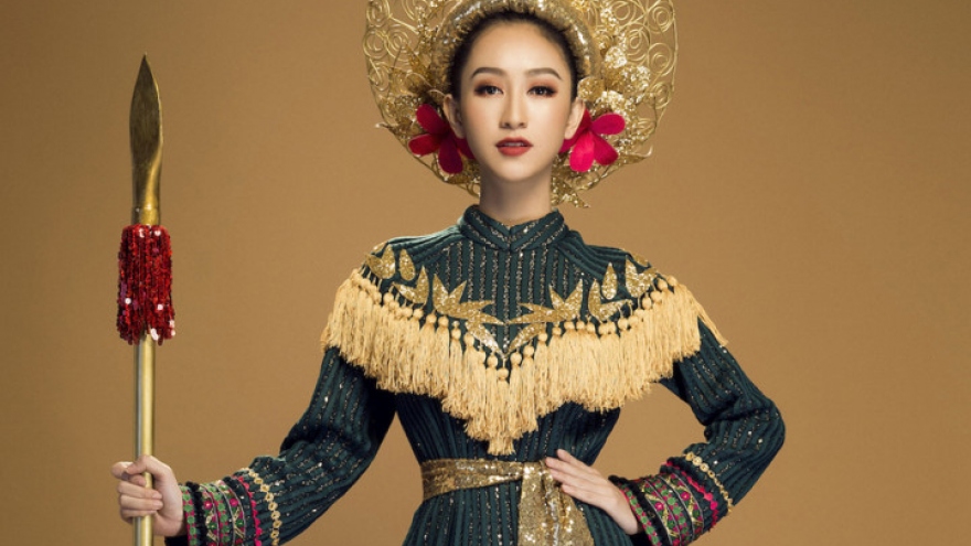 Ha Thu unveils Miss Earth 2017 warrior dress
