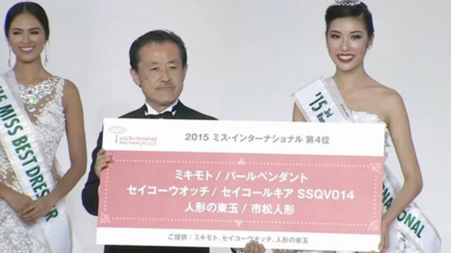Thuy Van wins 3rd runner-up at Miss International 2015