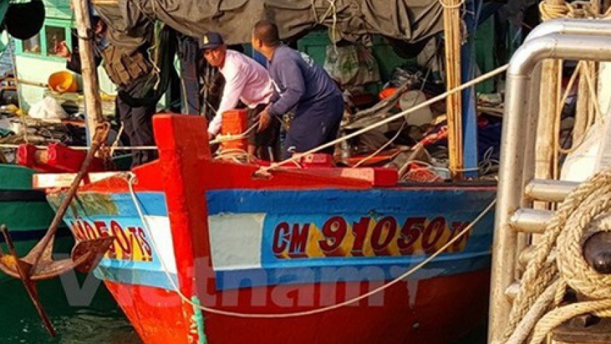Thailand’s marine police capture Vietnamese fishing boats