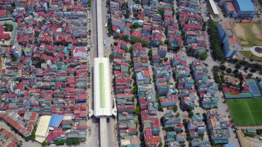 Photos: Views of La Khe station through flycam perspective