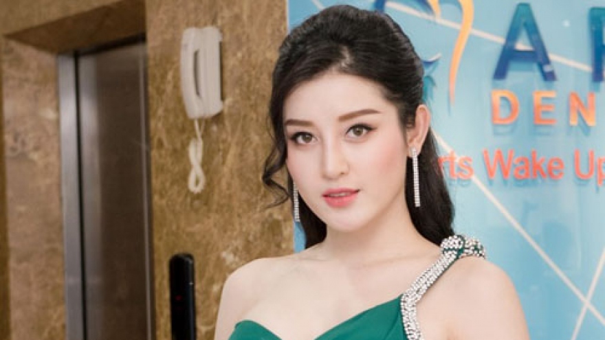 Huyen My delights at Hanoi business launch