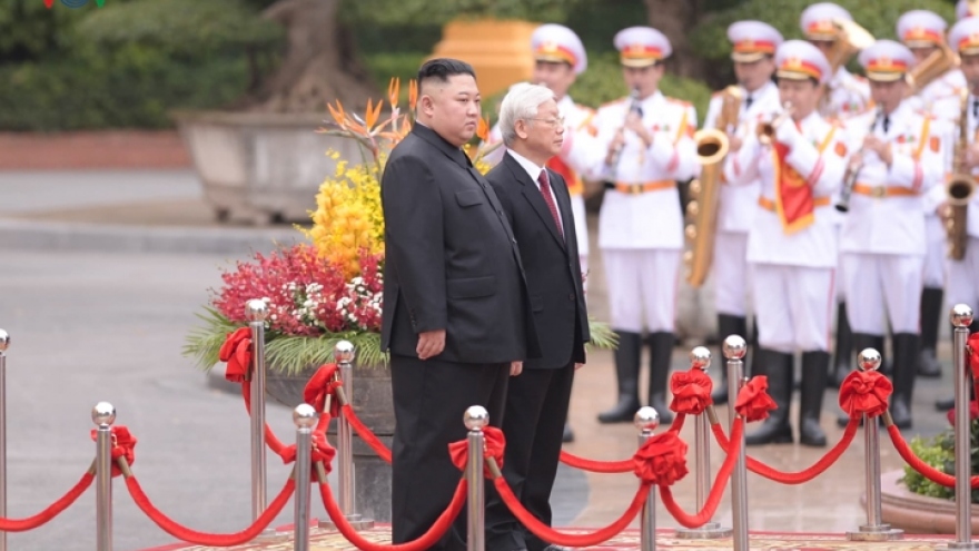 Official welcoming ceremony for DPRK Chairman 