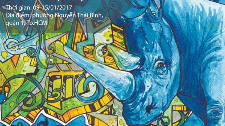 Graffiti artworks for rhino protection