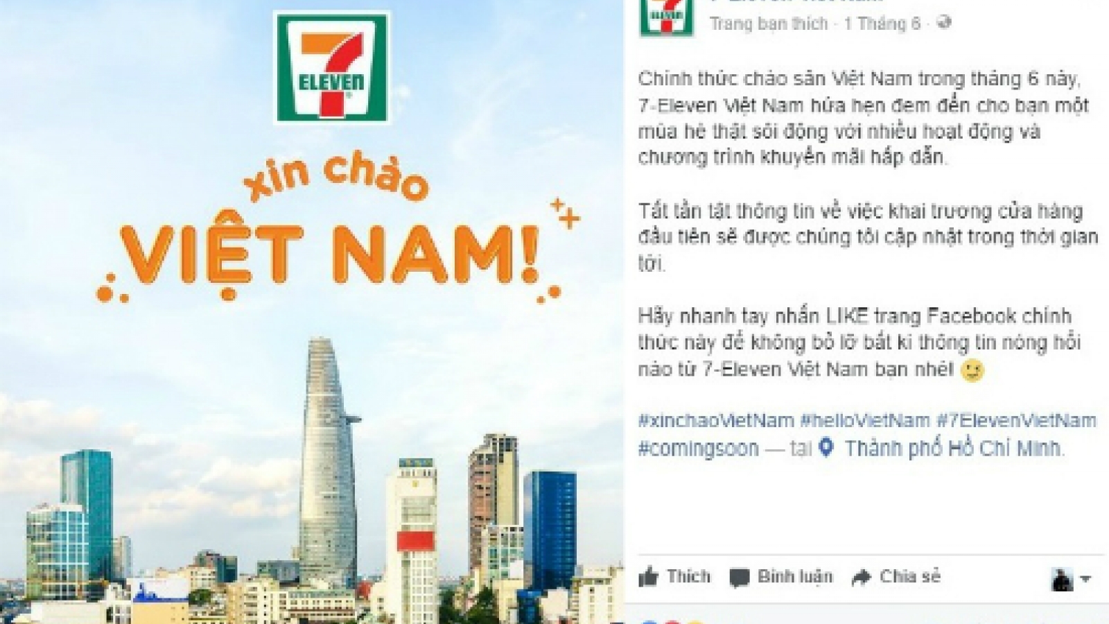 7-Eleven to open in HCM City in June, first in Vietnam