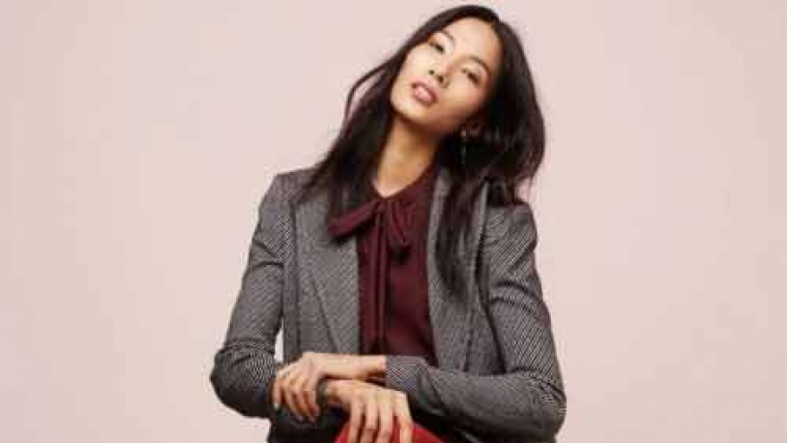 Hoang Thuy featured in Elle UK magazine