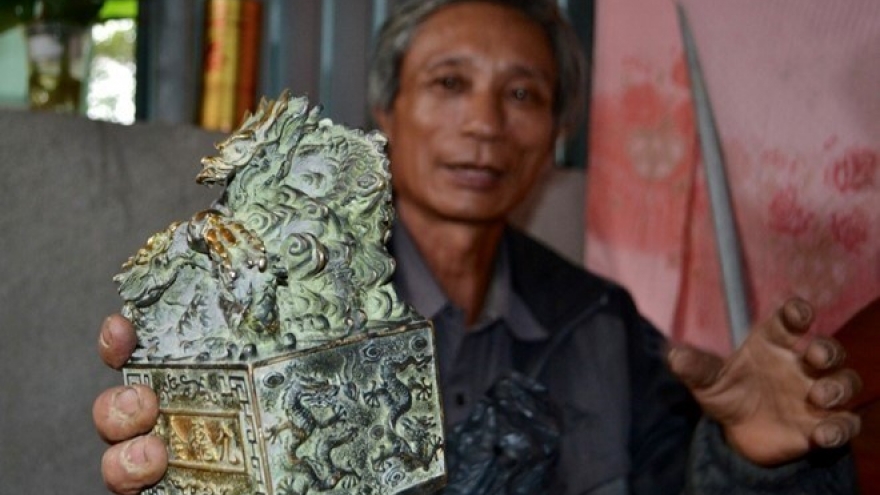 Antique object waiting for seal of approval