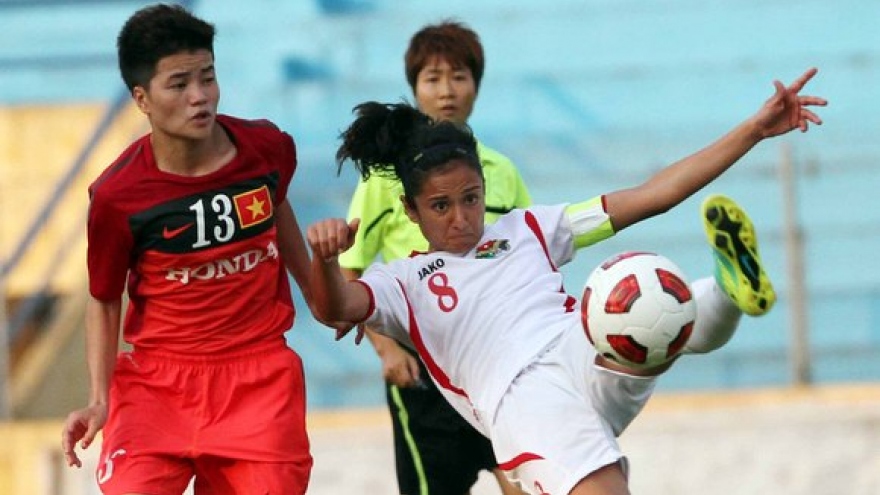 Vietnaese women footballers tie with Jordan