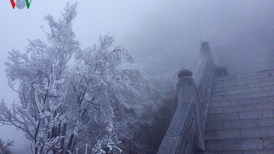 Fansipan freezes as summer waits to arrive