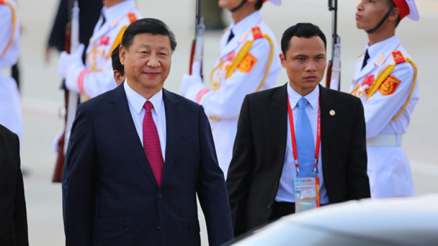Chinese President Xi Jinping welcomed in Da Nang 