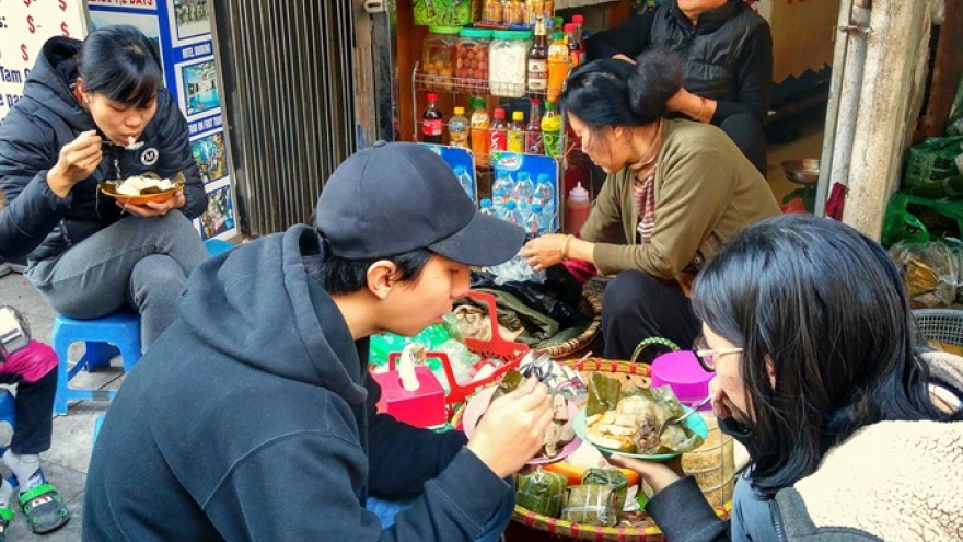 When it gets cold in Hanoi, banh gio cravings arise