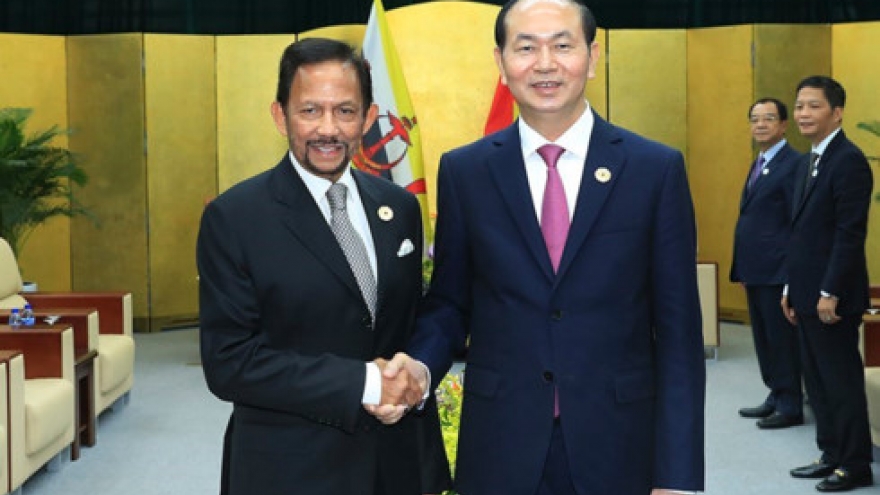 President Tran Dai Quang welcomes Brunei’s Sultan
